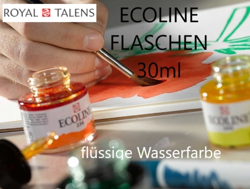 Royal Talens flüssige Wasserfarbe, Ecoline mit 30ml/ verschiedene Farben (GP 1L= 116,33€)